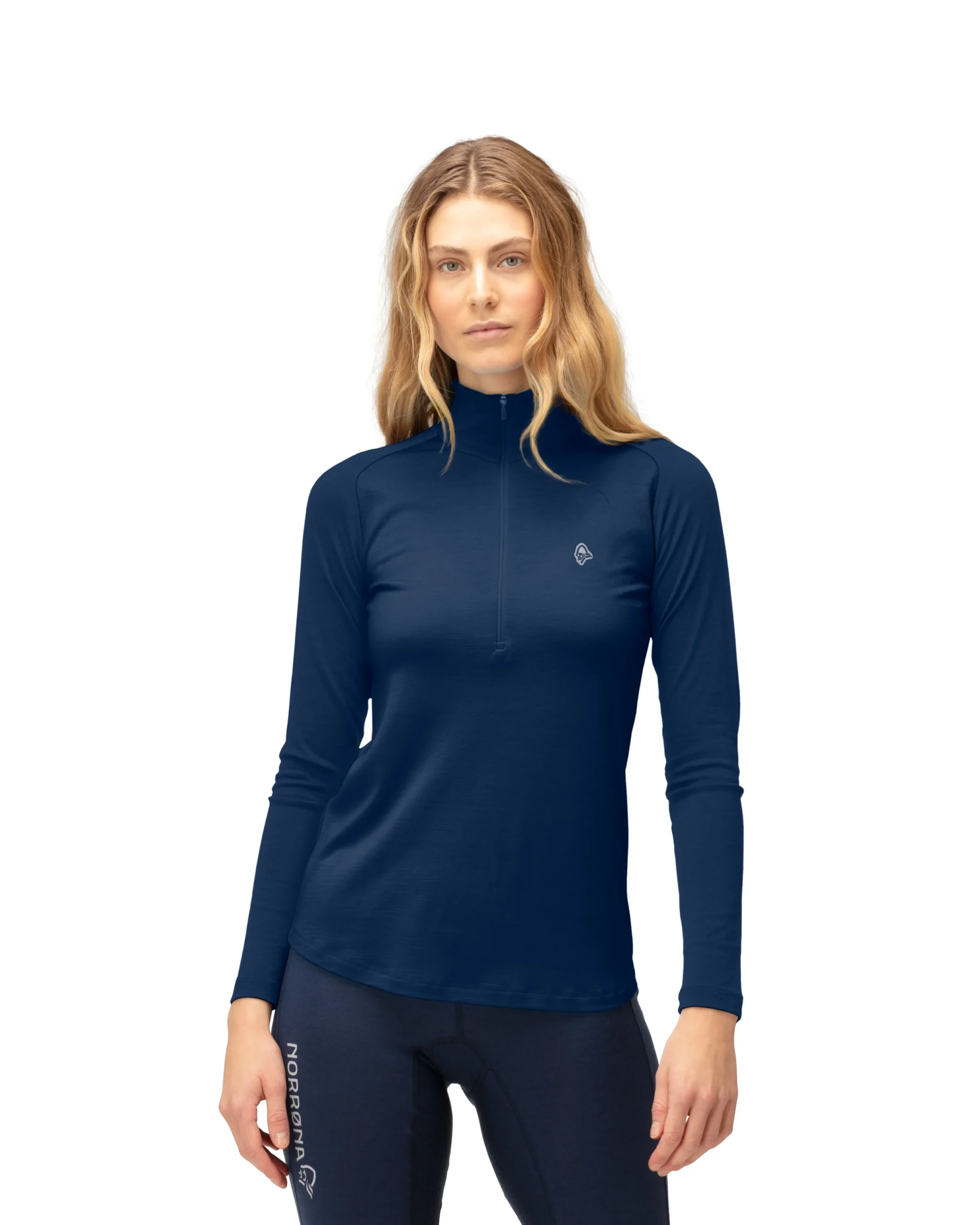 T-Skjorter/Long Sleeves-Norrøna Femund PureUll Zip Neck W's