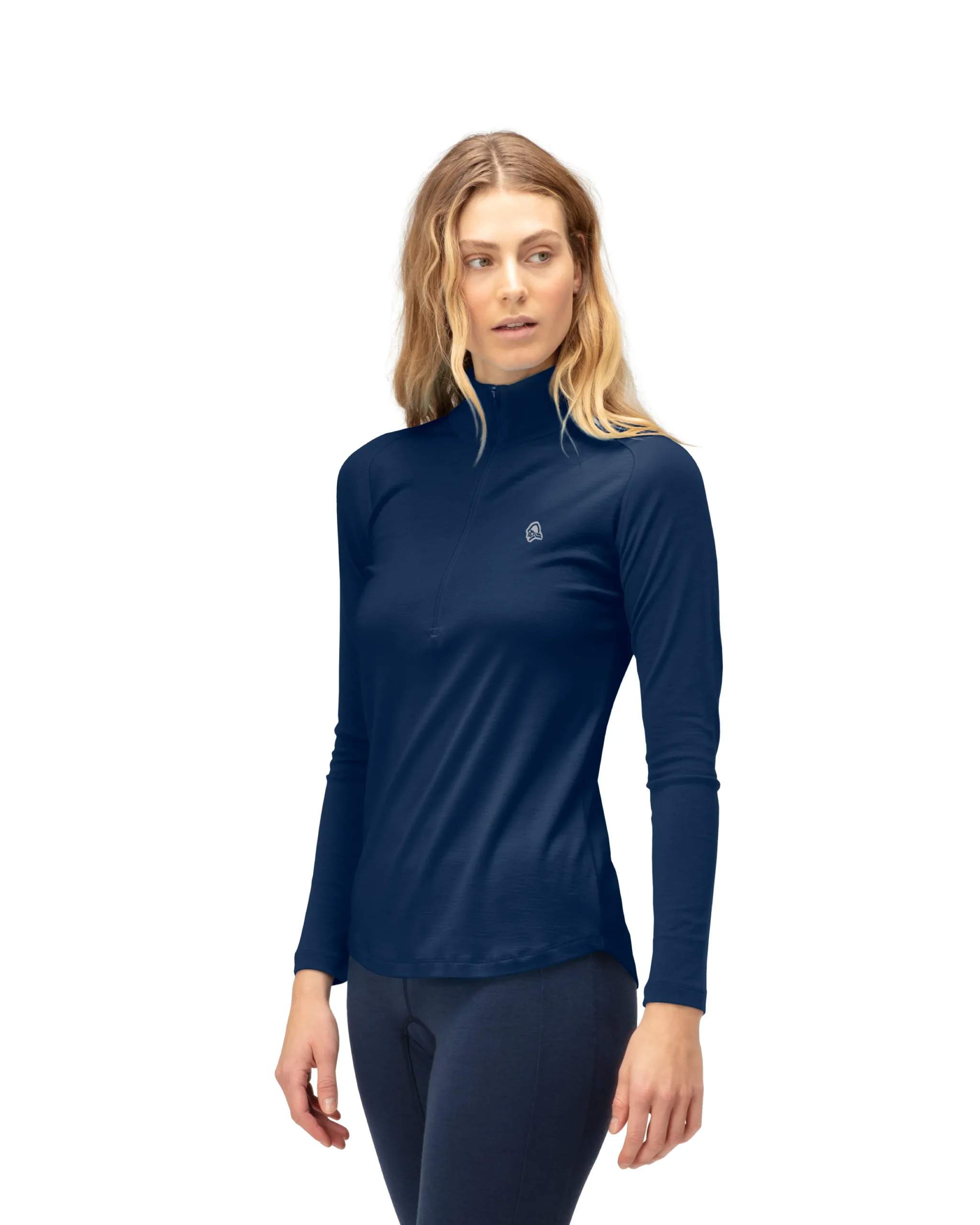 T-Skjorter/Long Sleeves-Norrøna Femund PureUll Zip Neck W's