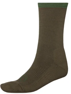 Sokker|Sokker-Norrøna Finnskogen Mid Weight Merino Socks Dark Olive