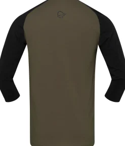 T-Skjorter/Long Sleeves-Norrøna Skibotn Equaliser Merino 3/4 T-shirt M's