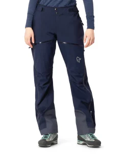 Bukser-Norrøna Trollveggen Gore-Tex Pro Light Pants W's Indigo Night Blue/Indigo Night